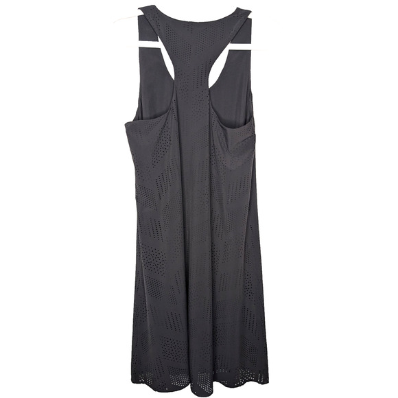 Athleta Brookfield Black Exercise Dress Athleisure Laser Cut Out Racerback Small - Picture 5 of 8